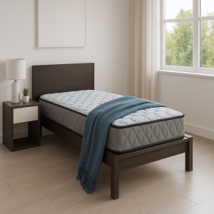 COLCHON HIPNOS PREMIUM 1.5 PLAZA RESORTES BONELL ALTURA 30 CM GRIS /BLANCO